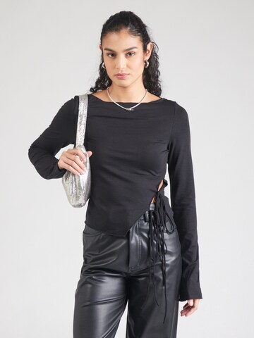 Maglietta 'Tayla' di WEEKDAY in nero: frontale