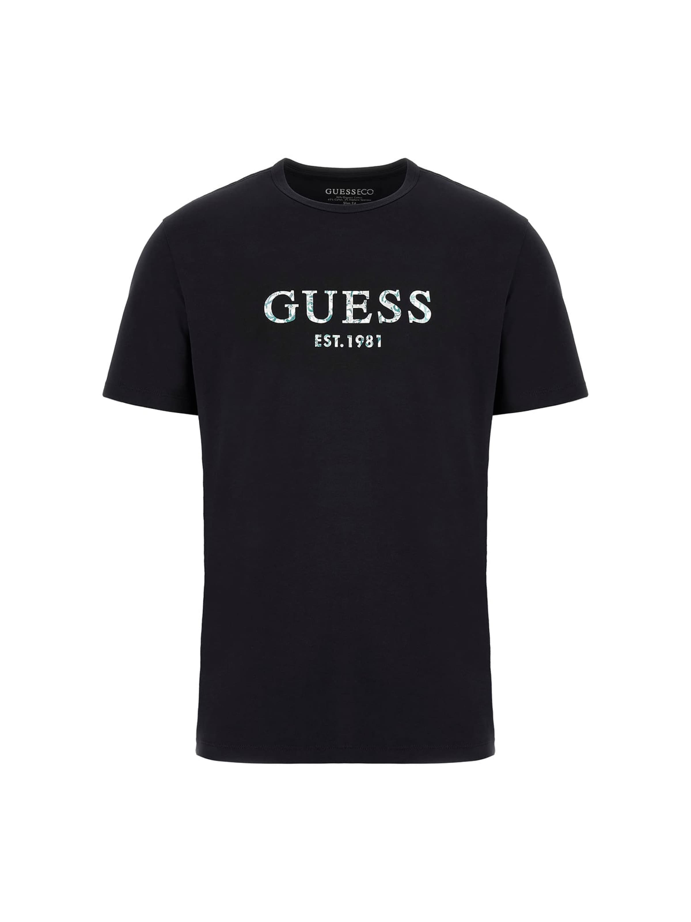 T-Shirt GUESS en noir : devant