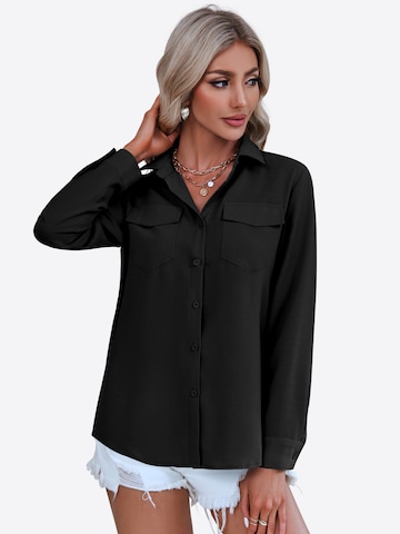 Chemisier Imily Bela en noir : devant