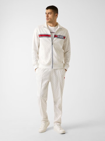 Giacca di felpa sportiva di GUESS in bianco