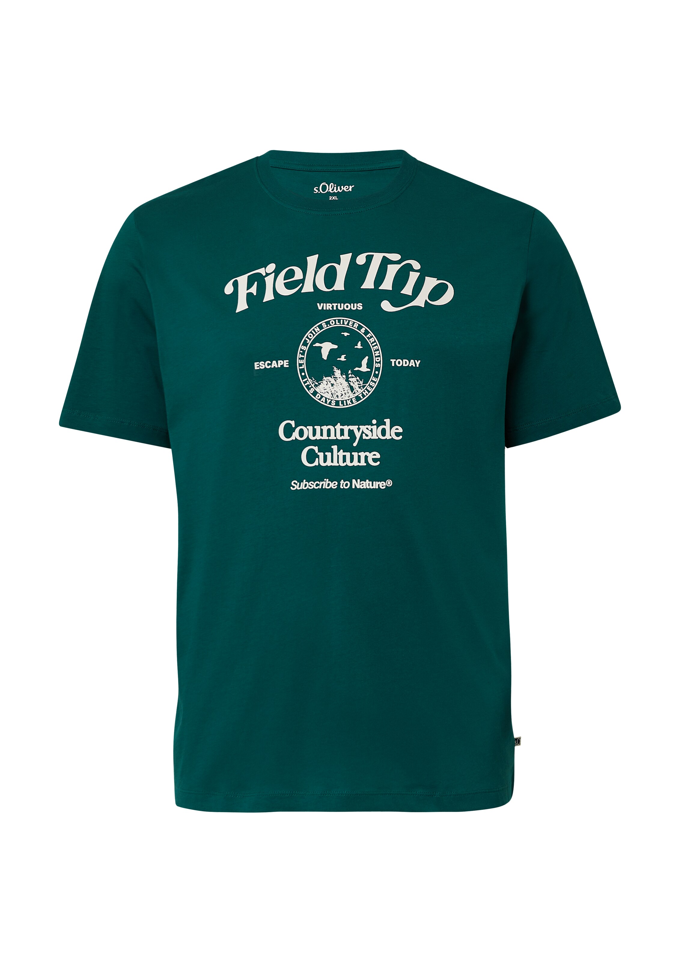 s.Oliver Men Big Sizes T-Shirt in Grün: Vorderseite