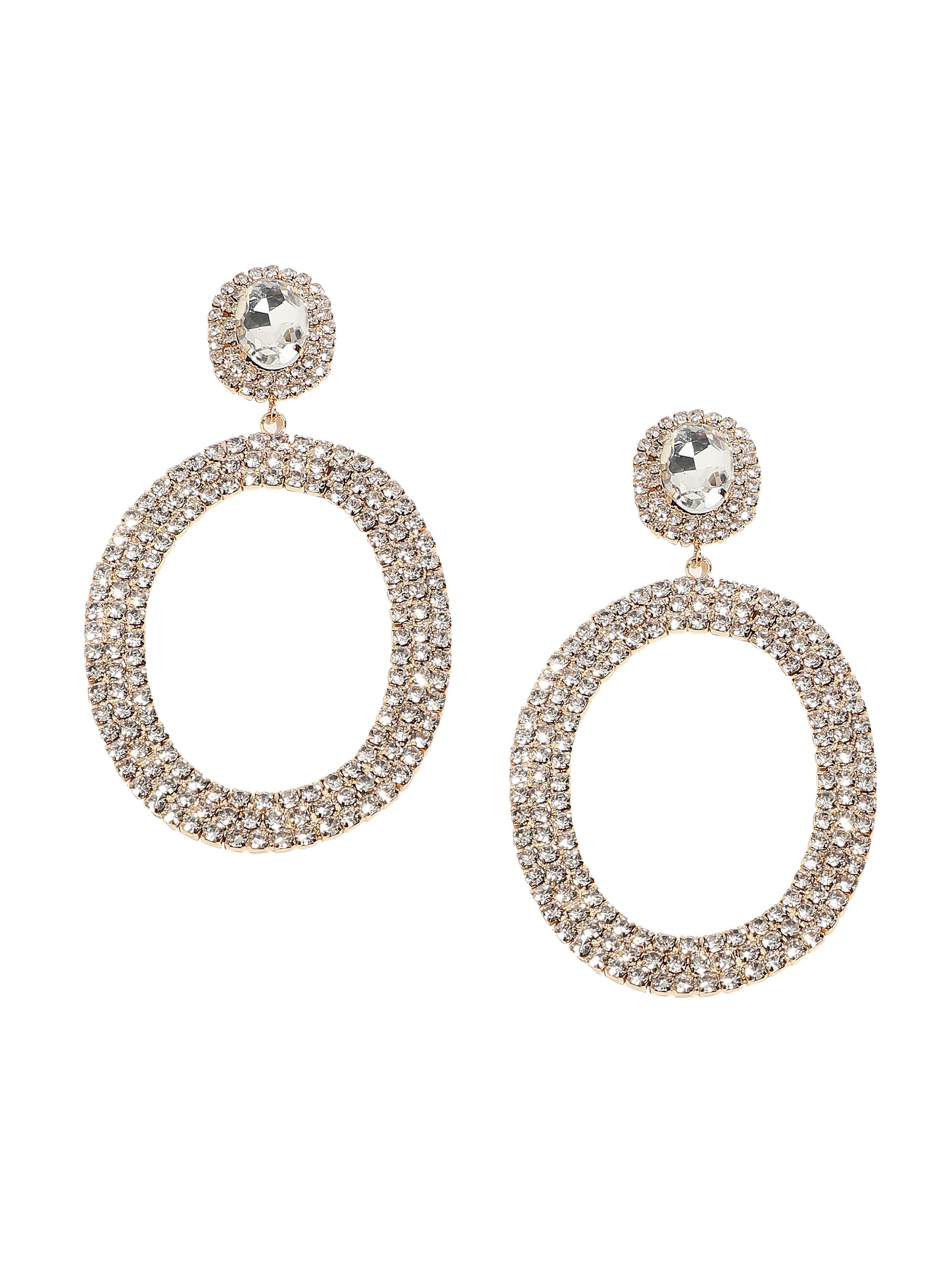 SOHI Náušnice 'Eireen' - Zlatá: predná strana