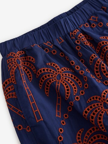 Next Wide leg Trousers 'Palmen-Print' in Blue