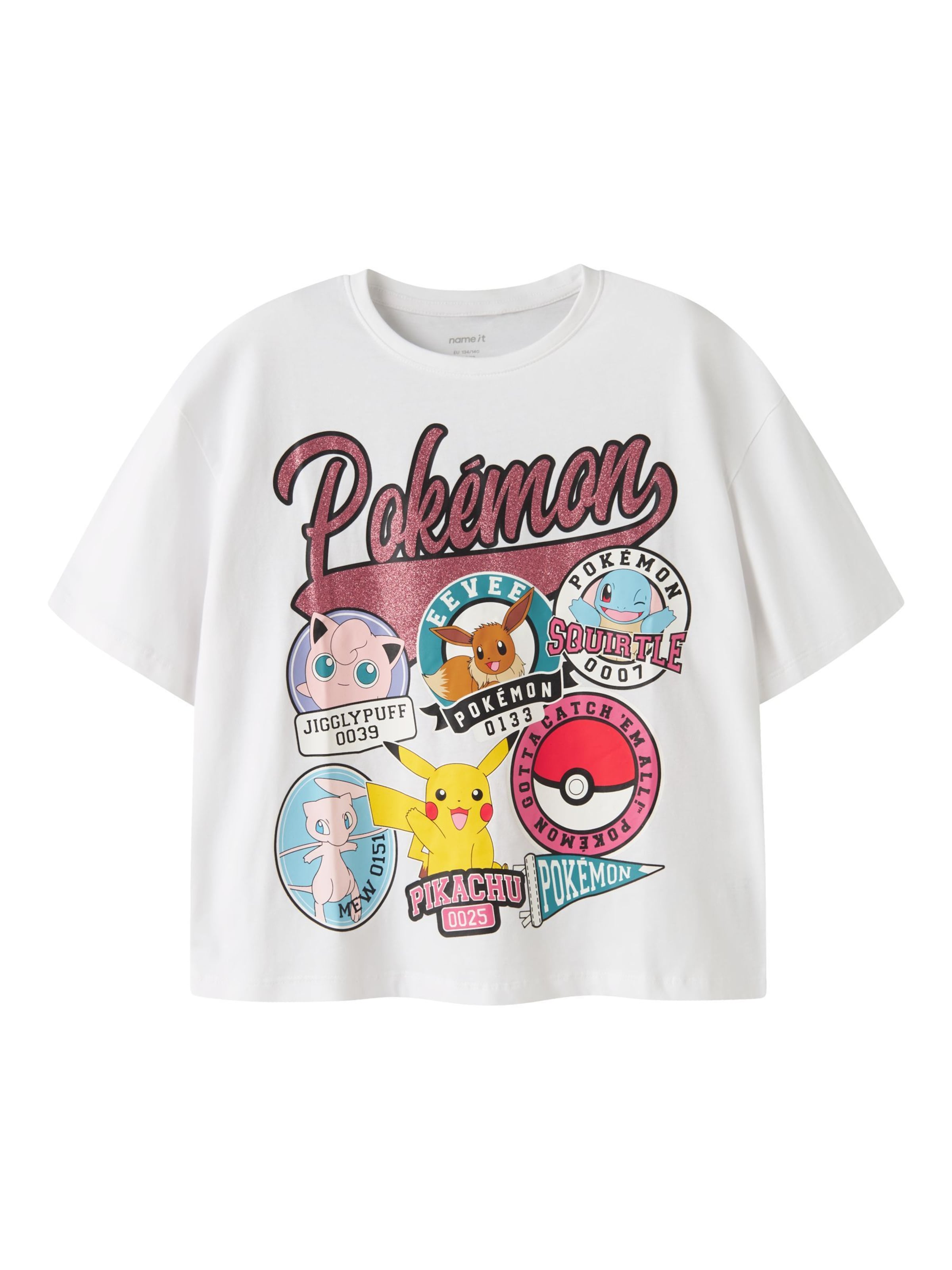 NAME IT Särk 'NKFJylal Pokemon', värv valge: eest vaates