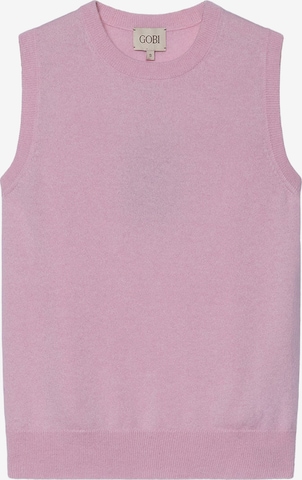 Cardigan 'Women's Timeless Cashmere Crewneck Vest' GOBI Cashmere en rose : devant