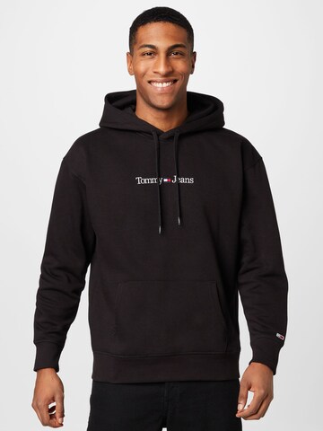 Tommy Jeans Sweatshirt in Black: front