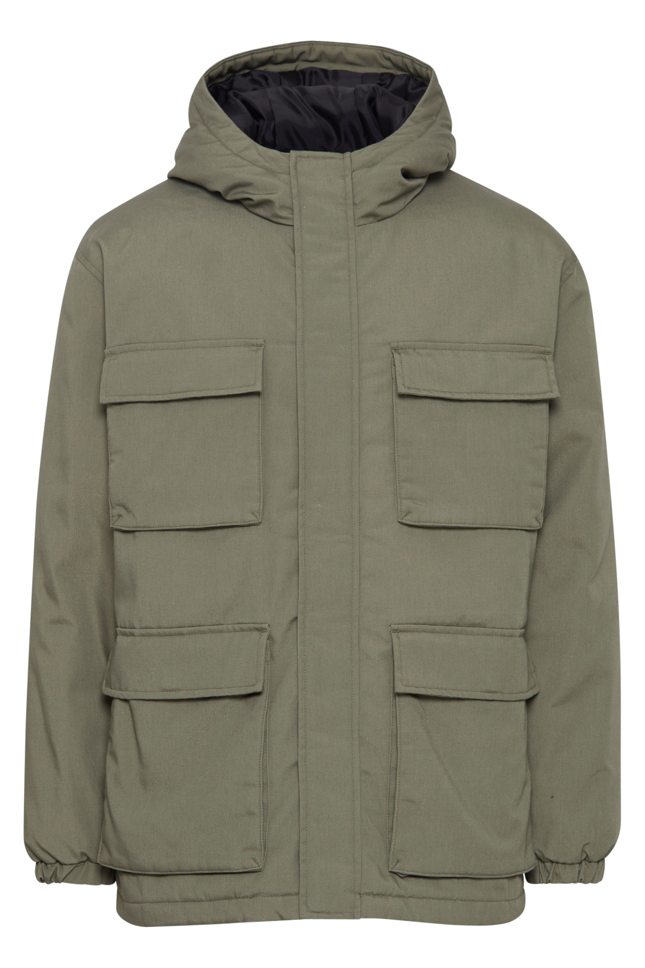 Giacca invernale 'Gaben Utility' di !Solid in verde: frontale