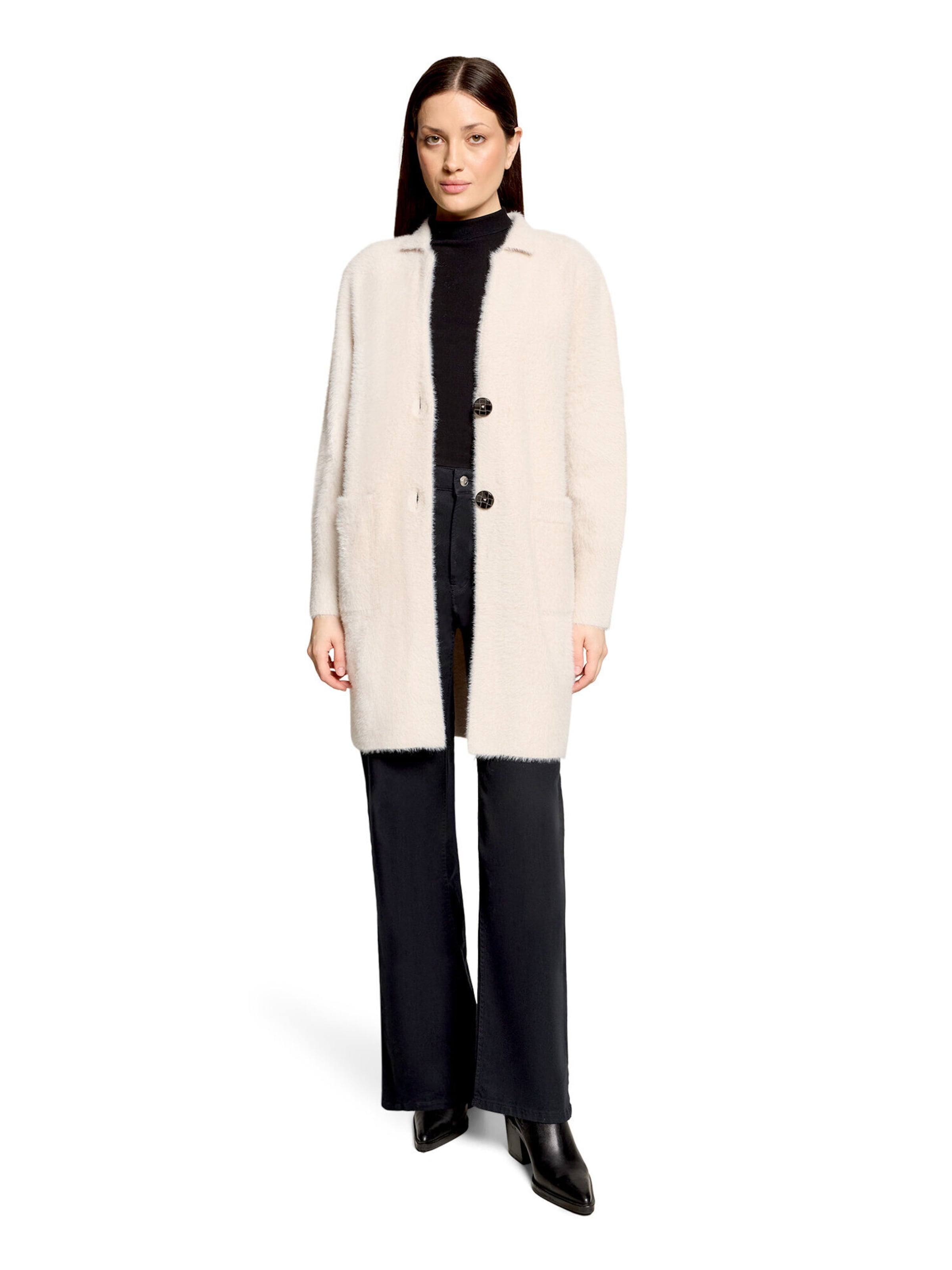 Amber & June Knit Cardigan in Beige