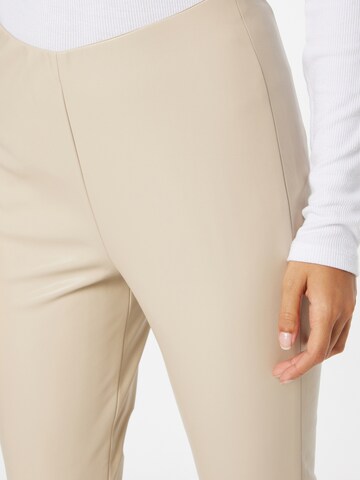 OUI - Slimfit Leggings 'CHASEY' em bege