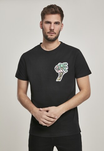 T-Shirt 'Flamingo' Mister Tee en noir : devant