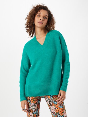 VERO MODA Sweter oversize 'LEFILE' w kolorze zielony: przód