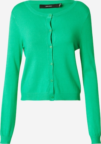 VERO MODA Gebreid vest 'GLORY' in Groen: voorkant