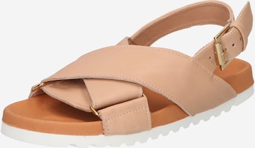 Apple of Eden Sandals in Beige: front