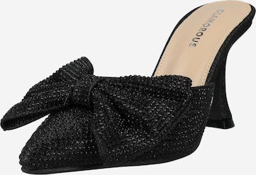 Mule GLAMOROUS en noir : devant