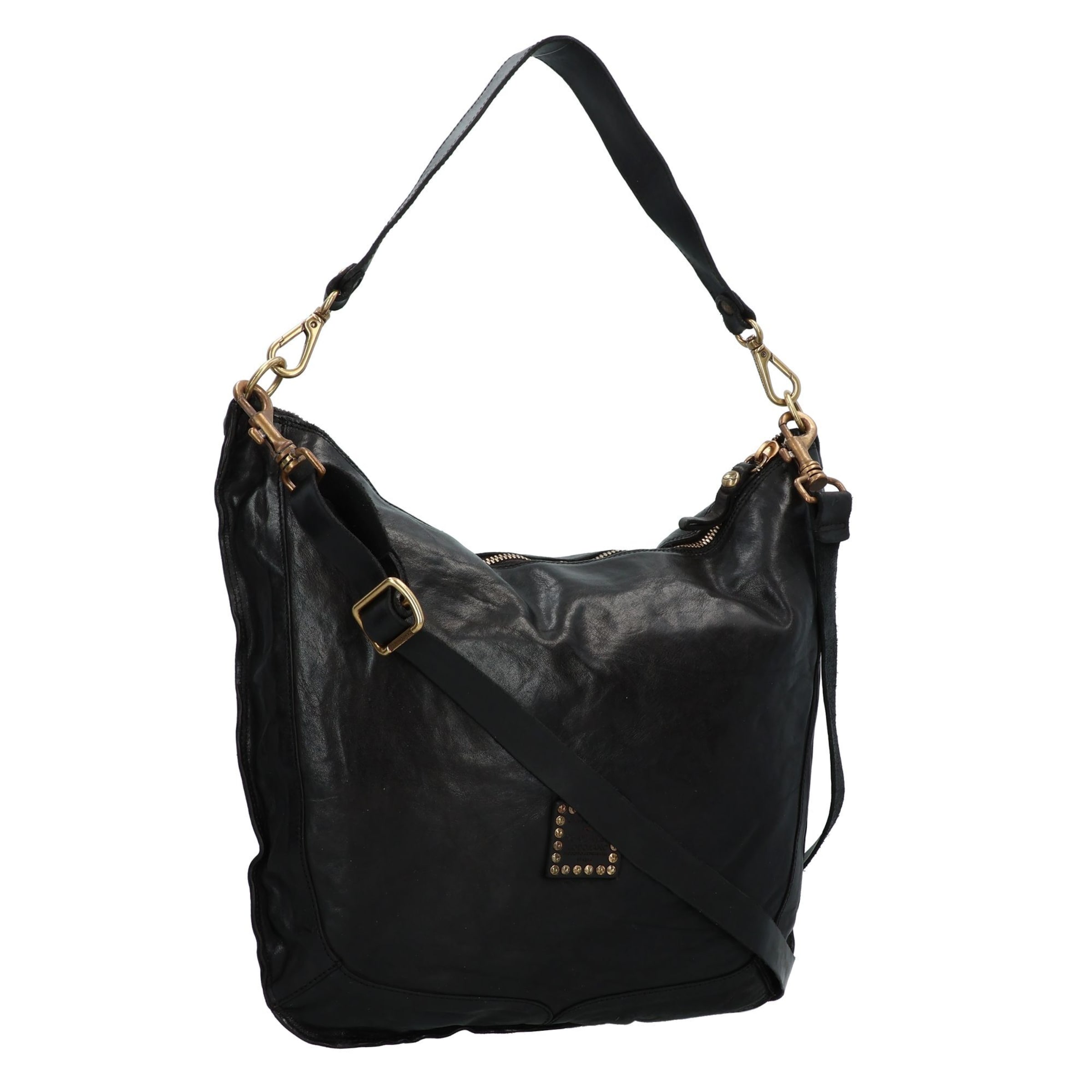 Campomaggi Schoudertas 'Mogano' in Zwart: voorkant