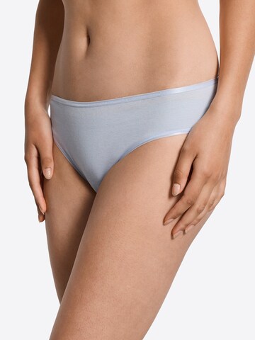 Hanro Midislip ' Cotton Seamless ' in Blau: Vorderseite