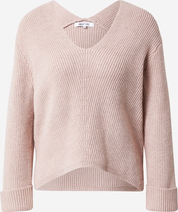 ABOUT YOU Sweater 'Tamara' in Pink: front