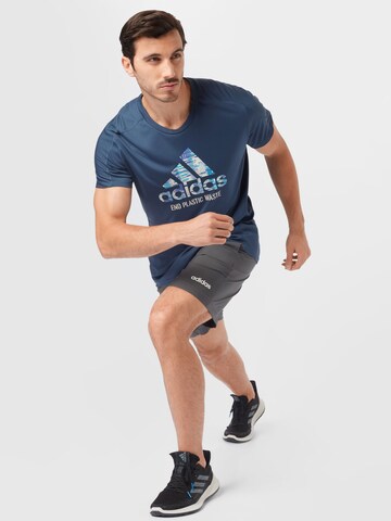 Regular T-Shirt fonctionnel ADIDAS SPORTSWEAR en bleu