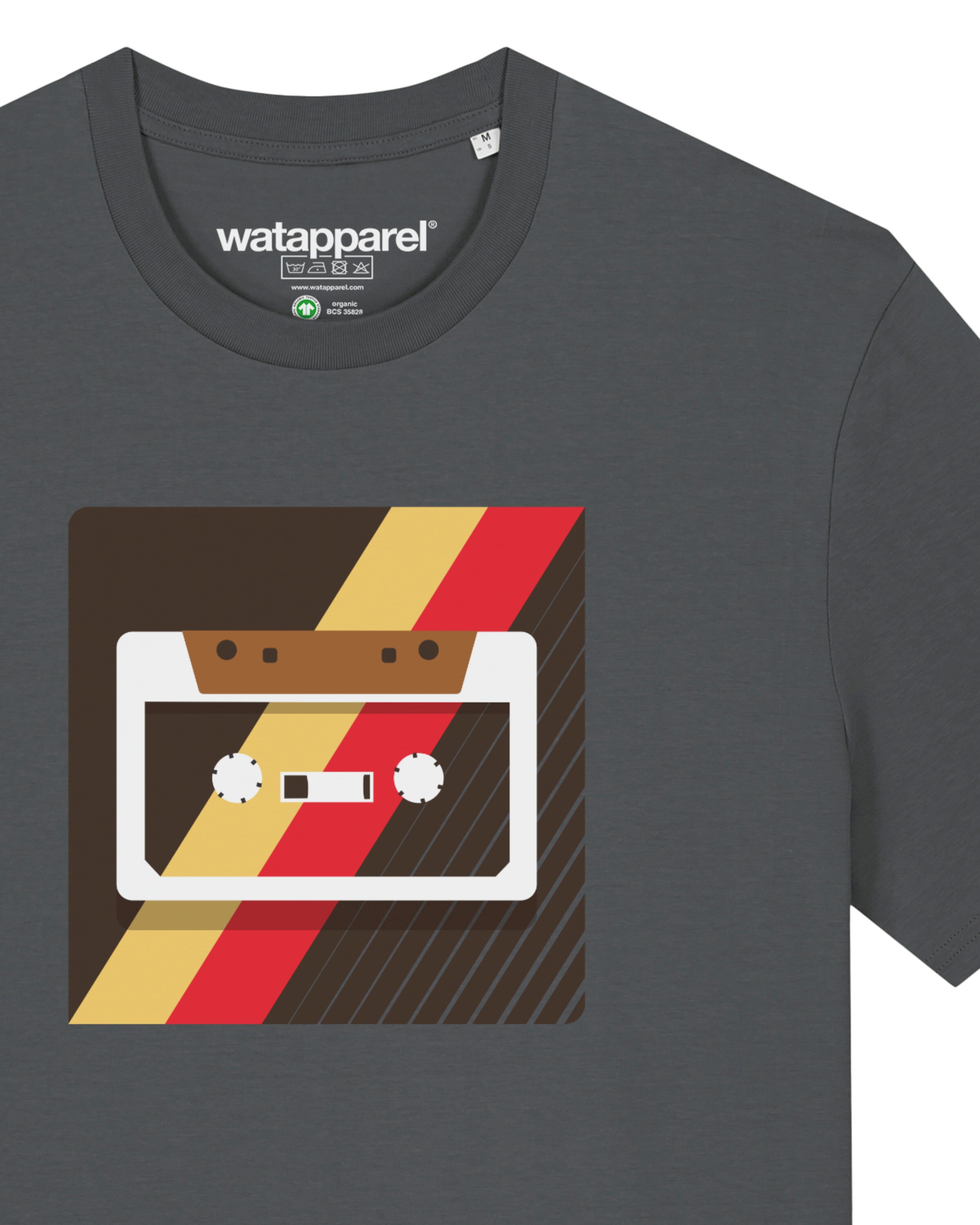 T-Shirt ' Kassette ' Watapparel en gris