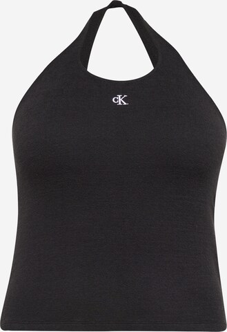 Calvin Klein Jeans Curve - Top de punto en negro: frente