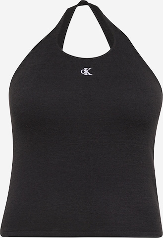 Calvin Klein Jeans Curve - Top de malha em preto: frente
