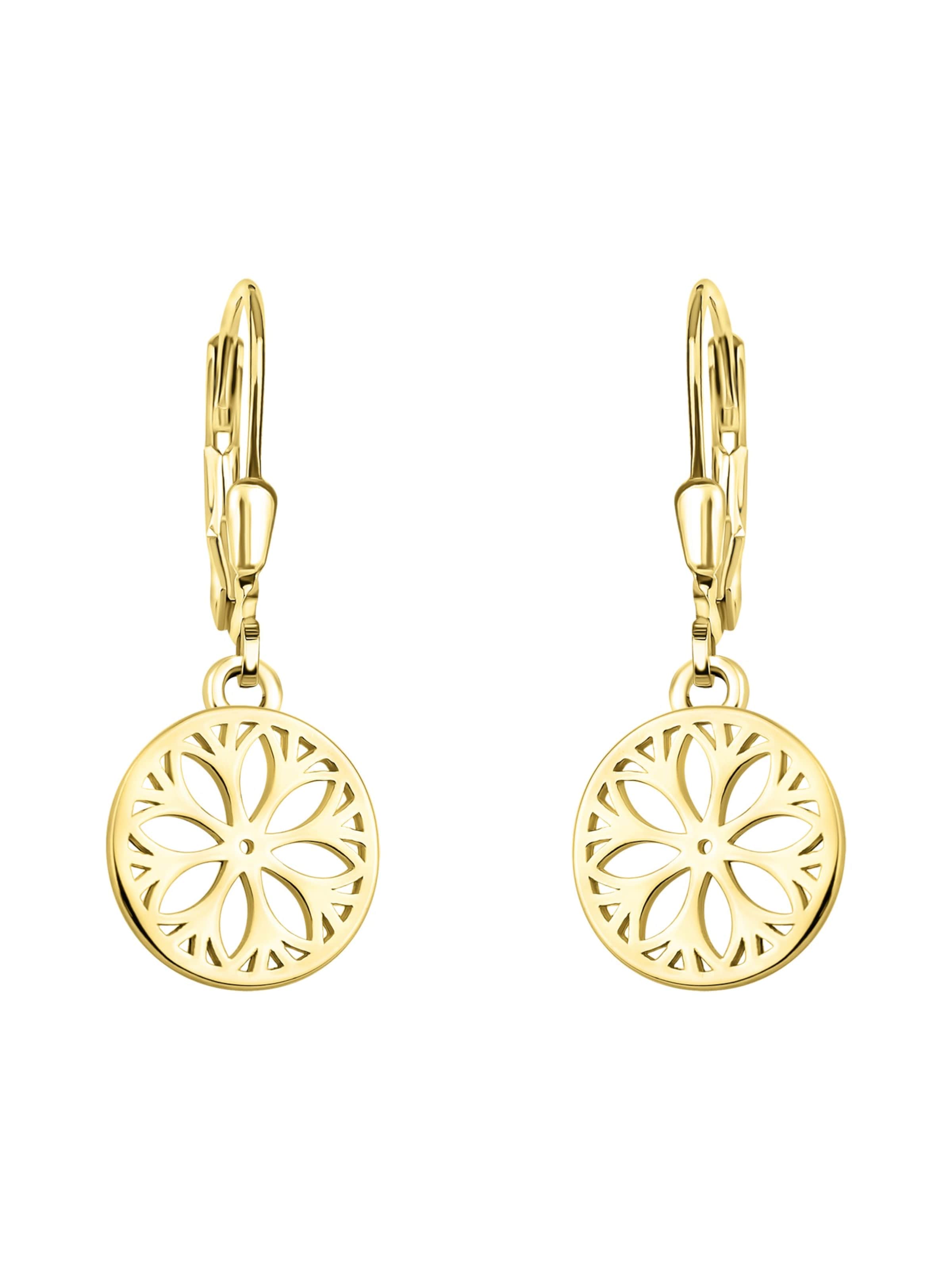 Sofia Milani Ohrringe 'Flower Circle'‌ in Gold: Vorderseite