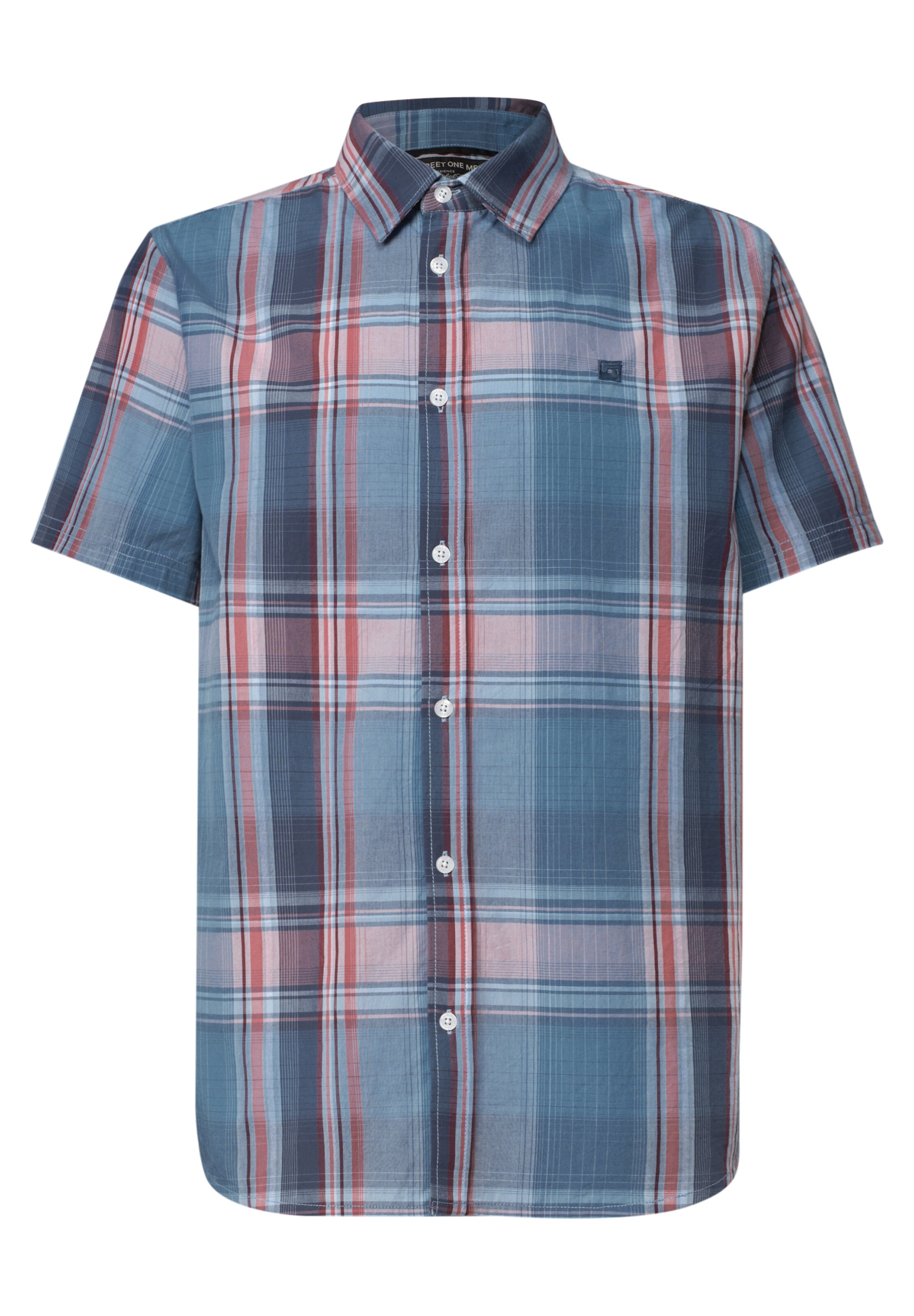 Street One MEN Button Up Shirt in Blue: front