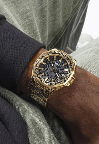GUESS Analog watch 'Roar' in Gold: front