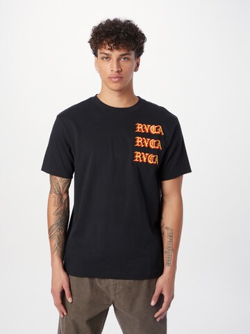 melns RVCA T-Krekls 'DEL TORO': no priekšpuses