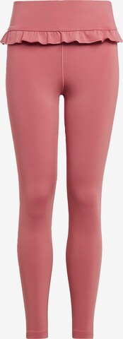 ADIDAS SPORTSWEAR - Skinny Calças de desporto 'Aeroready High-Rise' em rosa: frente