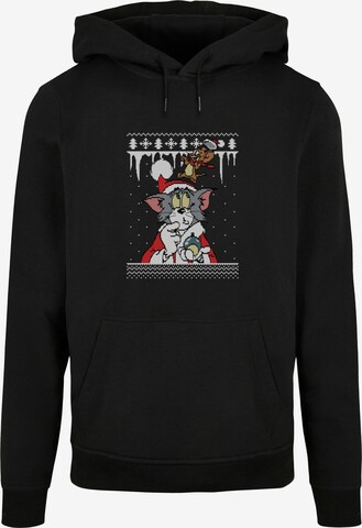 ABSOLUTE CULT Sweatshirt 'Tom And Jerry - Fair Isle' in Schwarz: predná strana