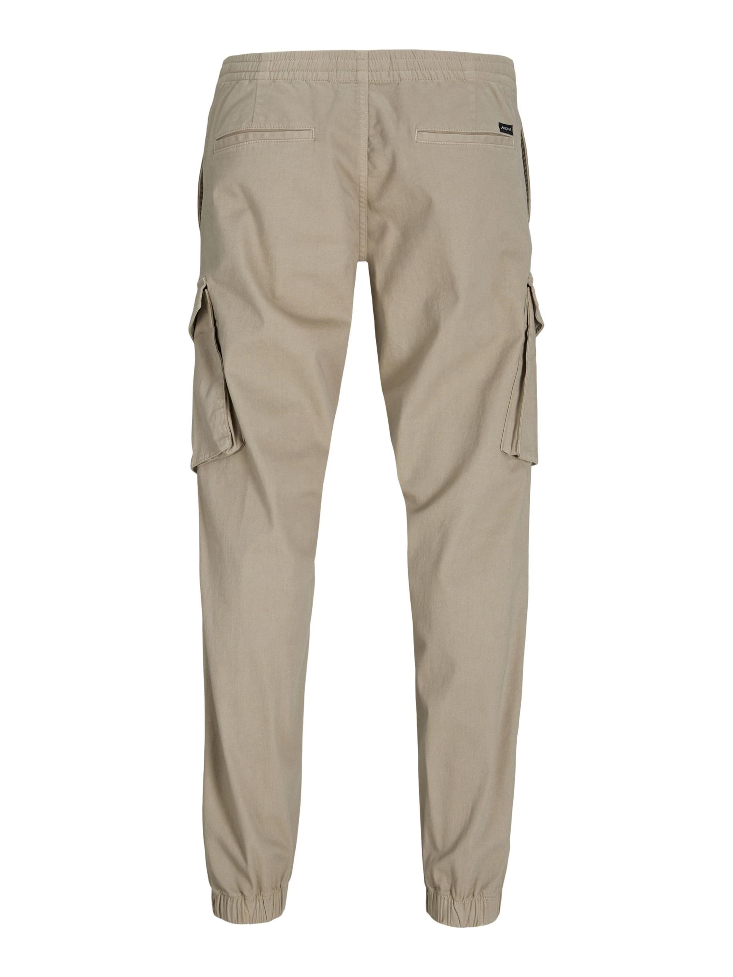 aprel Tapered Cargobukser i grå