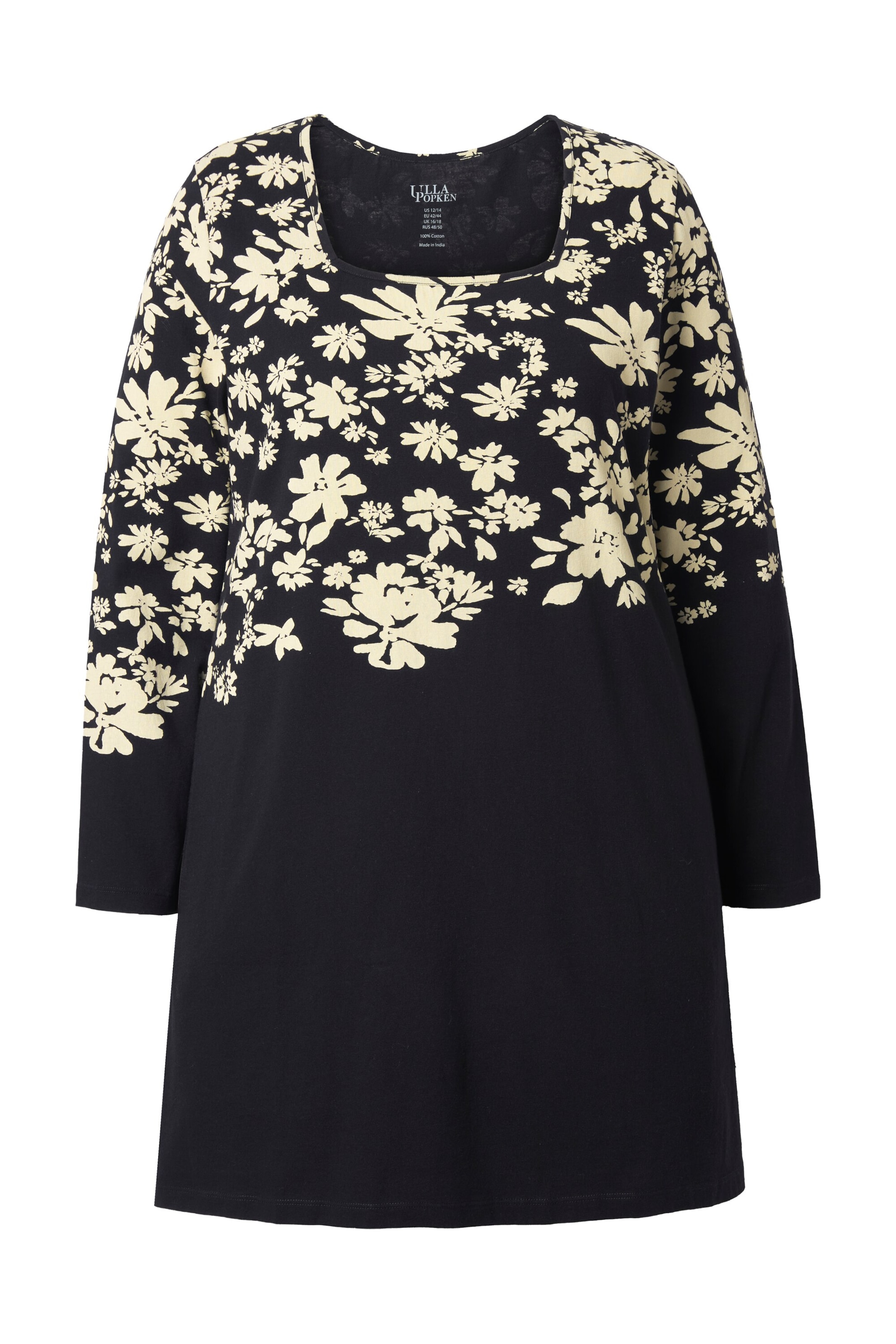 Ulla Popken Shirt in Cream / Black, Item view