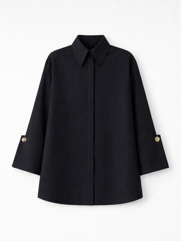Touché Privé - Camiseta 'Poplin Shirt With Wide Cuff' en negro: frente