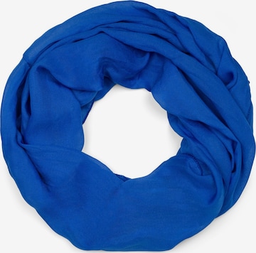styleBREAKER Schlauchschal 'Seidiger unifarbener Loop' in Blau: Vorderseite