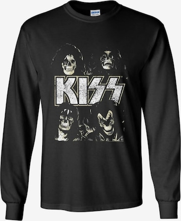 T-Shirt 'Kiss Skulls longsleeve T-Shirt' Kiss en noir : devant