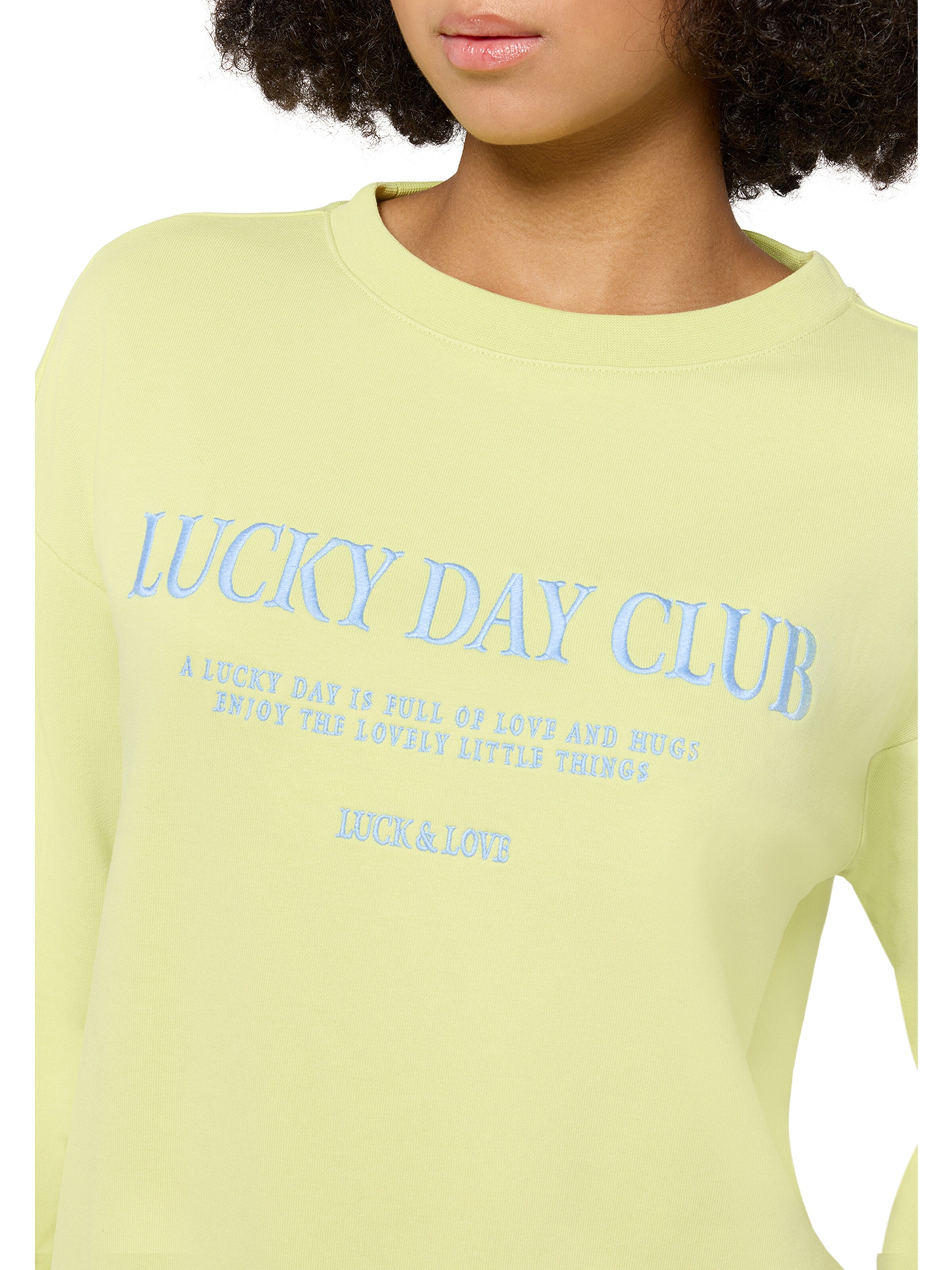 Cartoon Sweatshirt in Geel