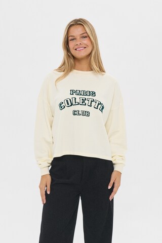 SAINT TROPEZ Sweatshirt 'IdamayeSZ' in White: front
