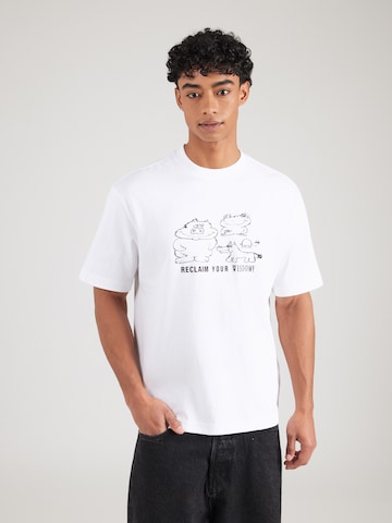 WEEKDAY Футболка в Белый: спереди