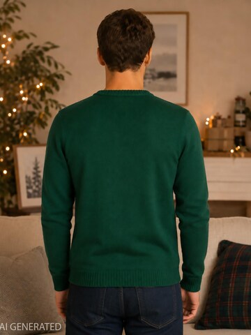 United Labels Sweater 'Weihnachtspullover Rentier' in Green