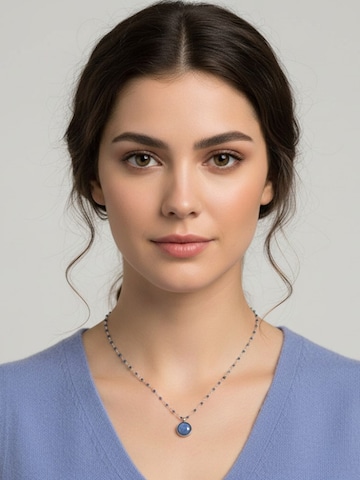 Sergio Engel Kette 'Beach Kette 01 Farbig akzentuierte Stahlkette mit Natursteinanhänger'‌‌‌‌ in Blau