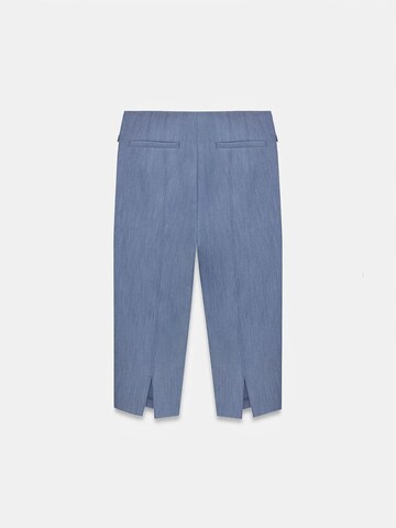 Dilvin Slim fit Pleated Pants 'Shorts' in Blue
