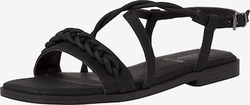 s.Oliver Strap sandal in Black: front