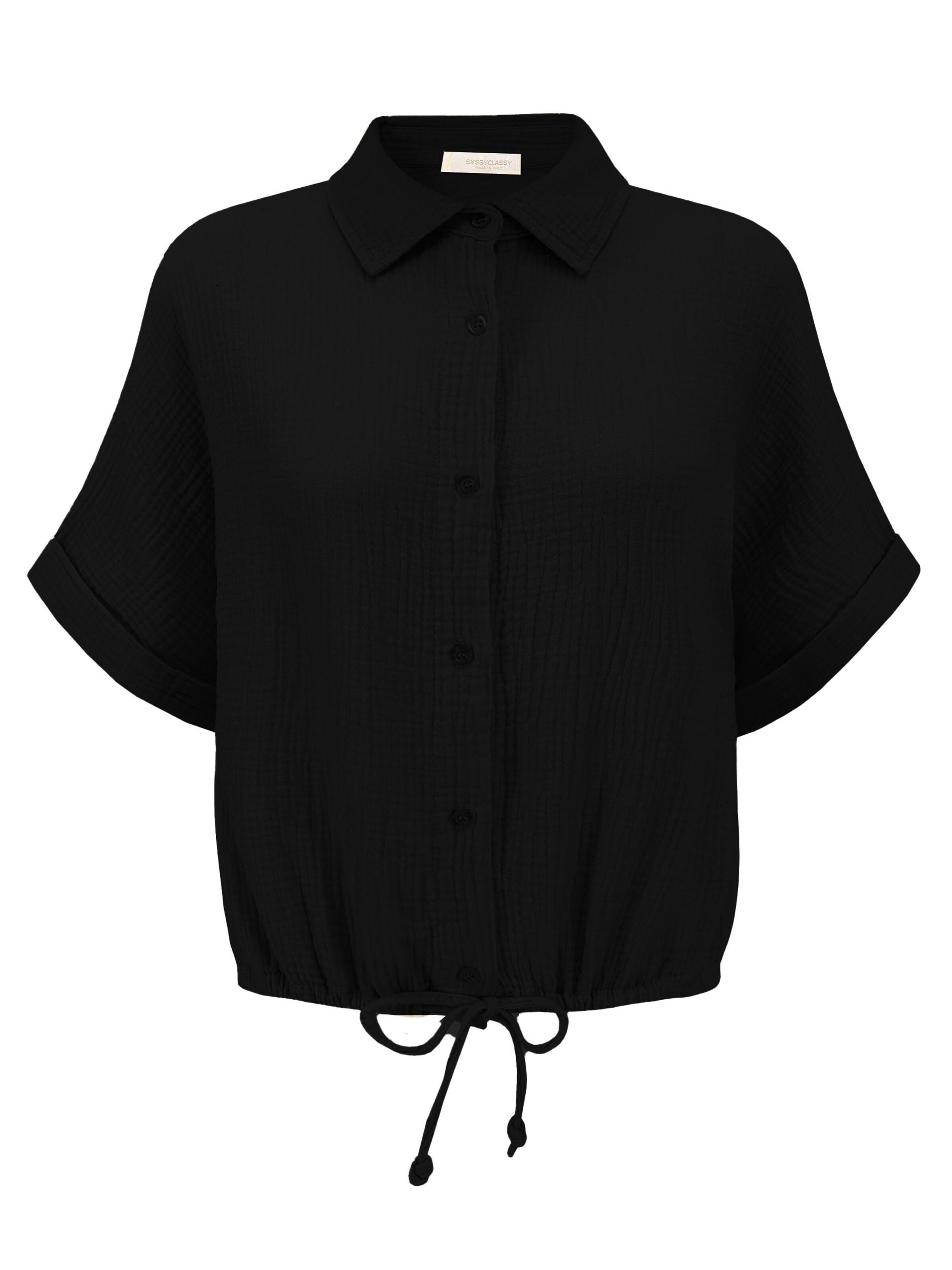 SASSYCLASSY Bluse‌‌‌‌‌‌‌‌ in Schwarz: Vorderseite