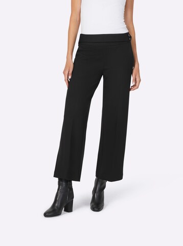 Wide leg Pantaloni di heine in nero: frontale