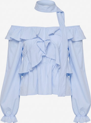 faina - Blusa en azul: frente