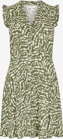 Apricot Abstract Spot Ruffle Mini Dress ' ' in Grün: Vorderseite