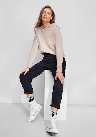 COMMA Tapered Cargobroek in Blauw