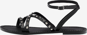 Pull&Bear Strap sandal in Black