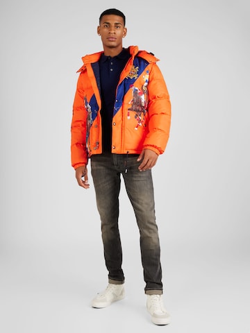 Polo Ralph Lauren Zimní bunda – oranžová